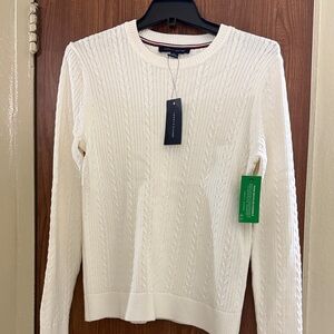 Tommy Hilfiger Cream Cable Knit Sweater